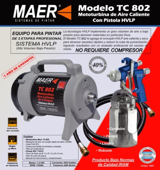EQUIPO DE PINTAR MAER TC 802 2