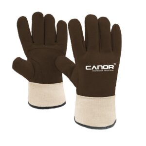 GUANTE DESCARNE AMARIL/MARRON CORTO