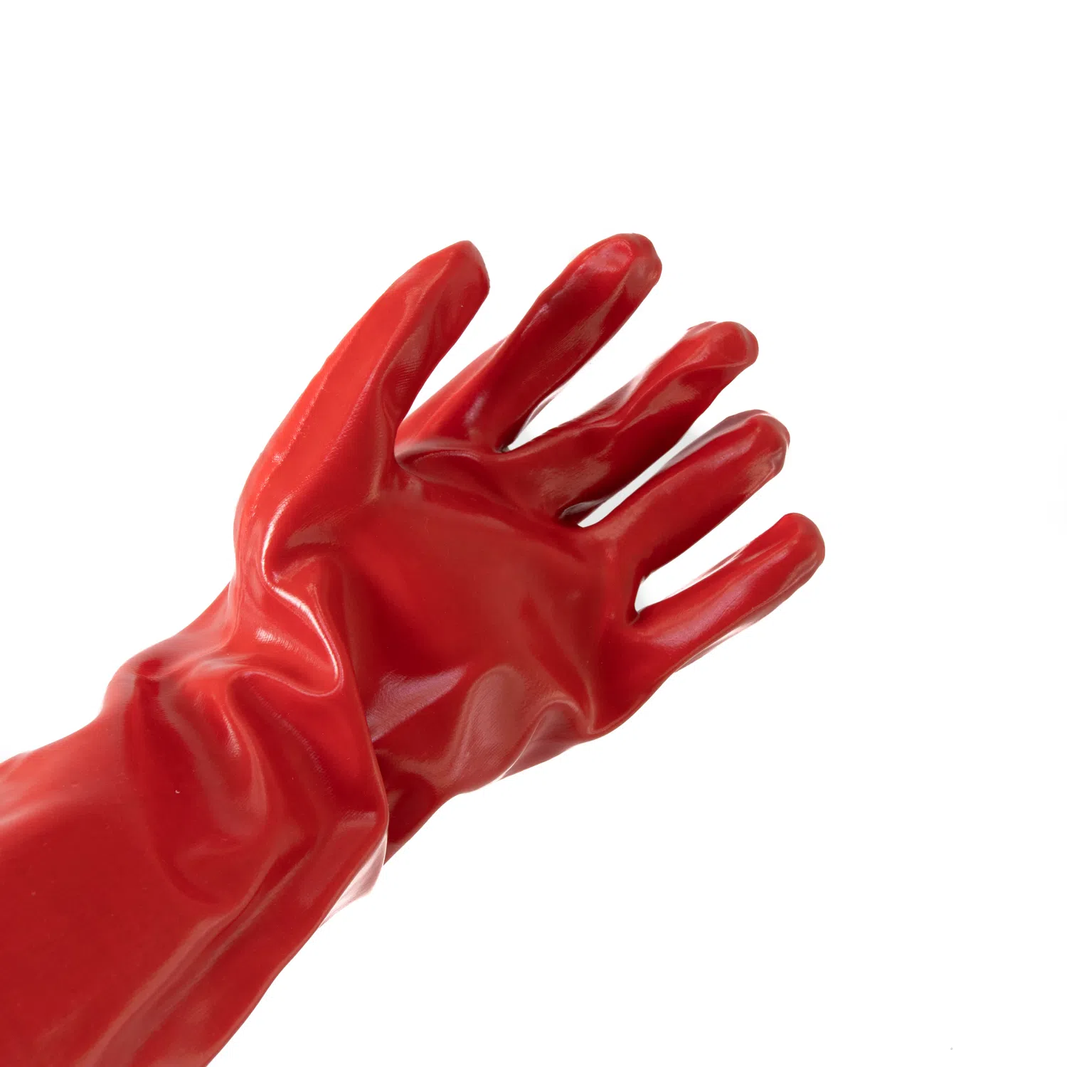 GUANTE PVC ROJO ANTIDESLIZANTE 35CM DELTAPLUS