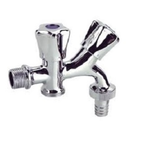 CANILLA LAVARROPA FIJA DOBLE CROMO