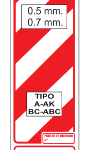 CARTEL CHAPA BALIZA MINI 23X80 ABC