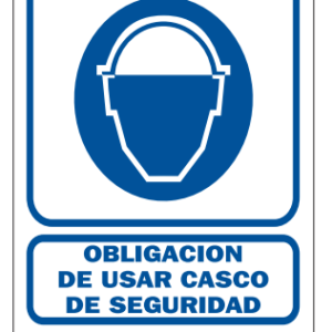 CARTEL USAR CASCO SEGURIDAD 22X28